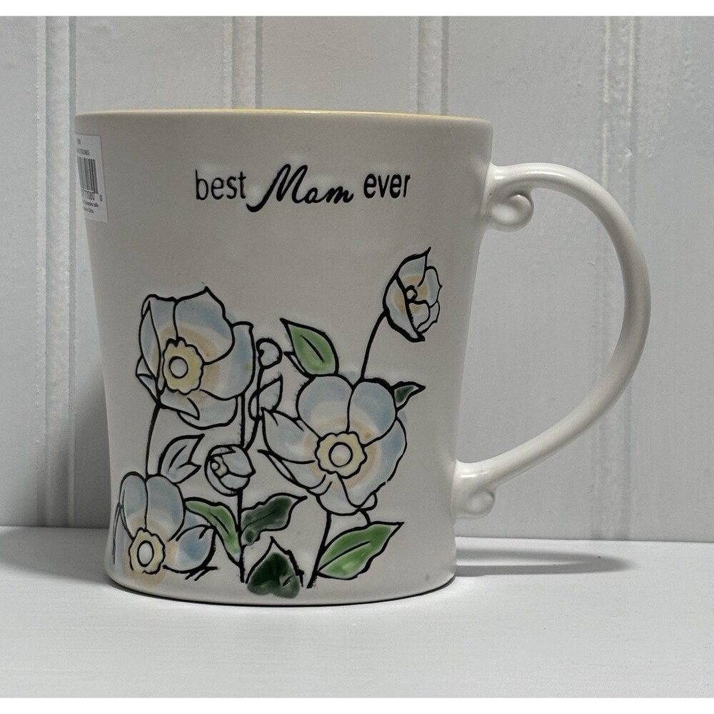 Spectrum Designz Best  Mom  Ever Floral 17 Oz Ceramic Coffee Tea Mug Gift